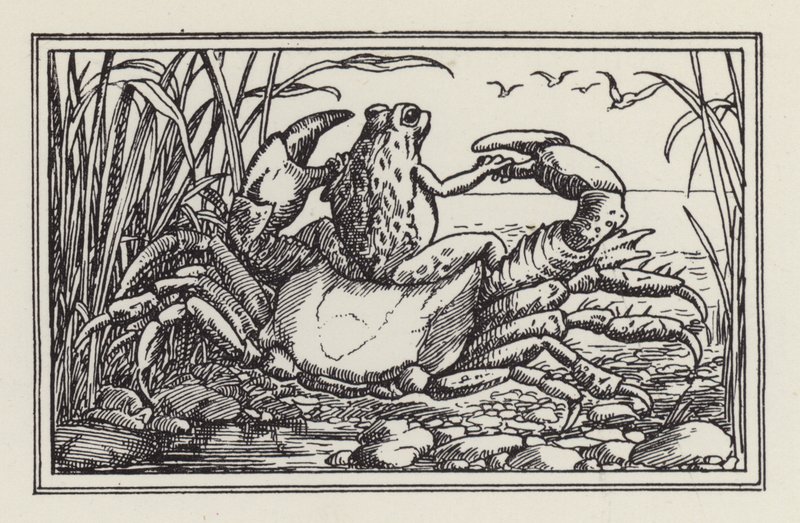 Een ander boek met verzen voor kinderen: Krab en kikker (litho) door Francis Donkin Bedford