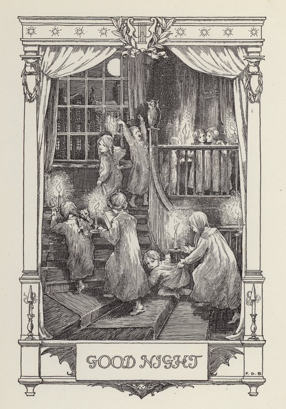 Een ander boek met verzen voor kinderen: Goedenacht (litho) door Francis Donkin Bedford