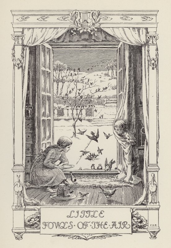 Een ander boek met verzen voor kinderen: Kleine vogels in de lucht (litho) door Francis Donkin Bedford