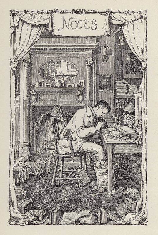 Een ander boek met verzen voor kinderen: Aantekeningen (litho) door Francis Donkin Bedford