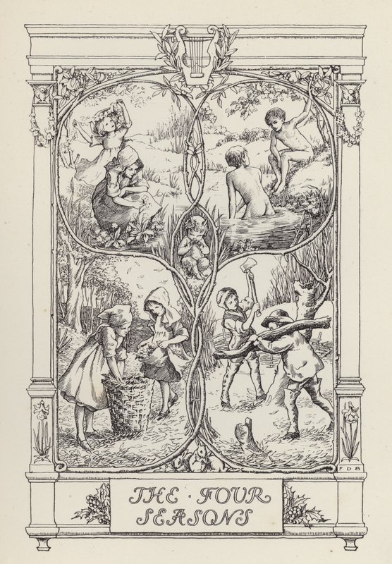 Een ander boek met verzen voor kinderen: De vier seizoenen (litho) door Francis Donkin Bedford