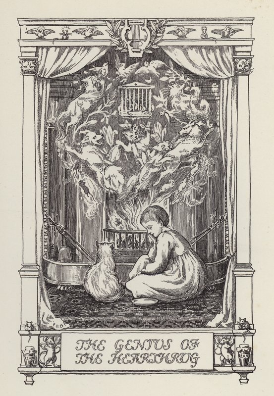 Een ander boek met verzen voor kinderen: Het genie van de haardrug (litho) door Francis Donkin Bedford