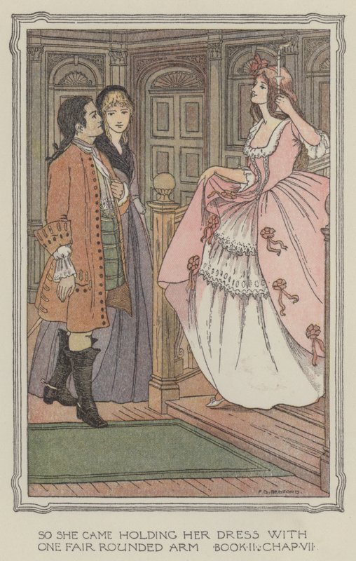 Illustratie voor De geschiedenis van Henry Esmond (kleurenlitho) door Francis Donkin Bedford