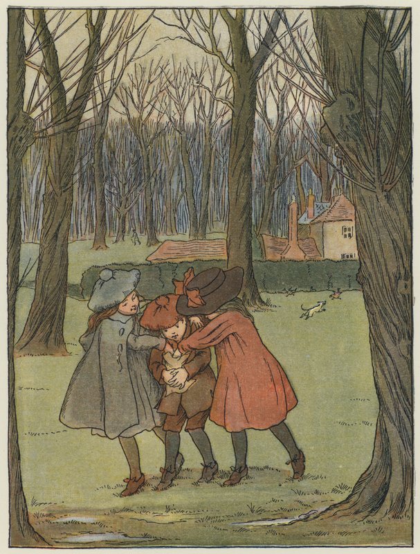 Londen: In Kensington Gardens (kleurenlitho) door Francis Donkin Bedford