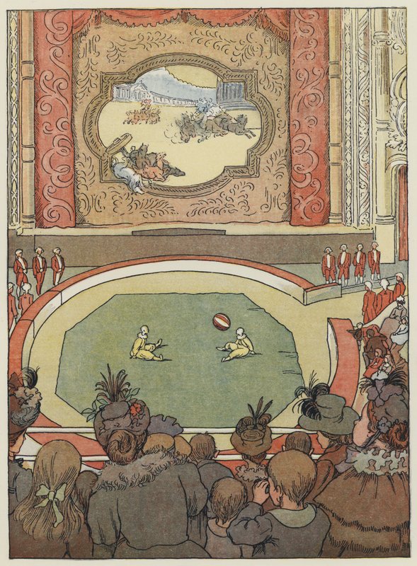 Londen: The Hippodrome (kleurenlitho) door Francis Donkin Bedford