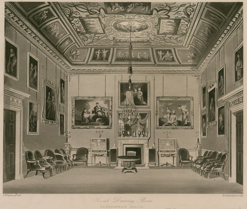Tweede salon, Buckingham House door Francis Phillip Stephanoff