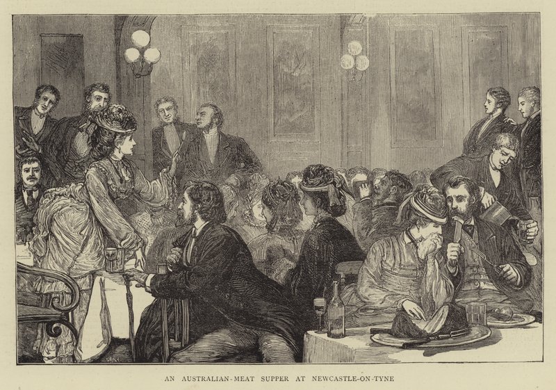 Een Australisch-Vlees Avondmaal in Newcastle-on-Tyne door Francis S. Walker
