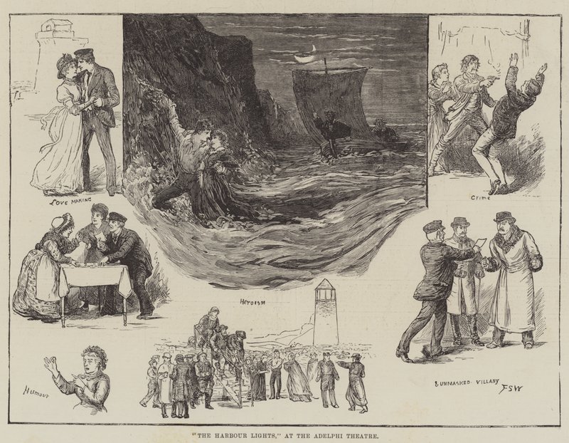 De Havenlichten, in het Adelphi Theater door Francis S. Walker