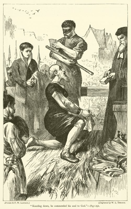 Knielend beval hij zijn ziel aan God door Francis Wilfred Lawson