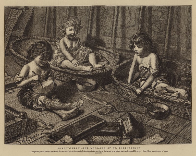 Drieënnegentig, het bloedbad van St. Bartholomeus door Francis Wilfred Lawson