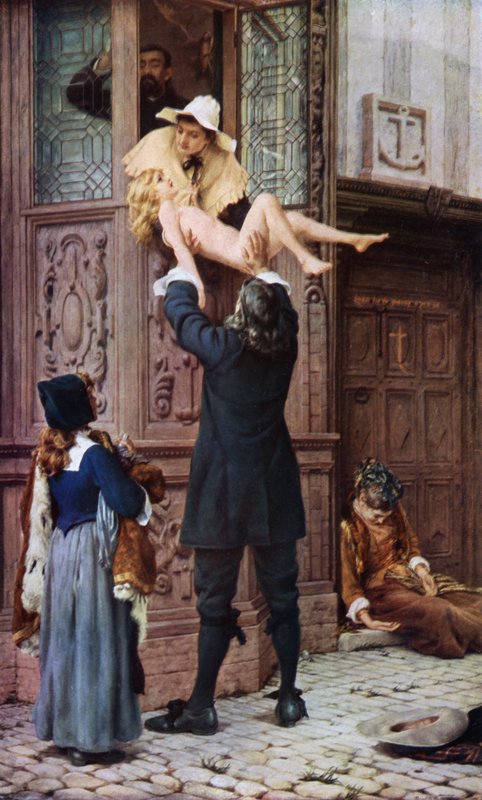 Gered van de Pest door Francis William (after) Topham