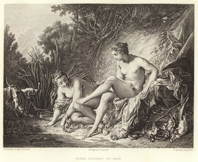 Diana Verlaat het Bad door Francois (after) Boucher