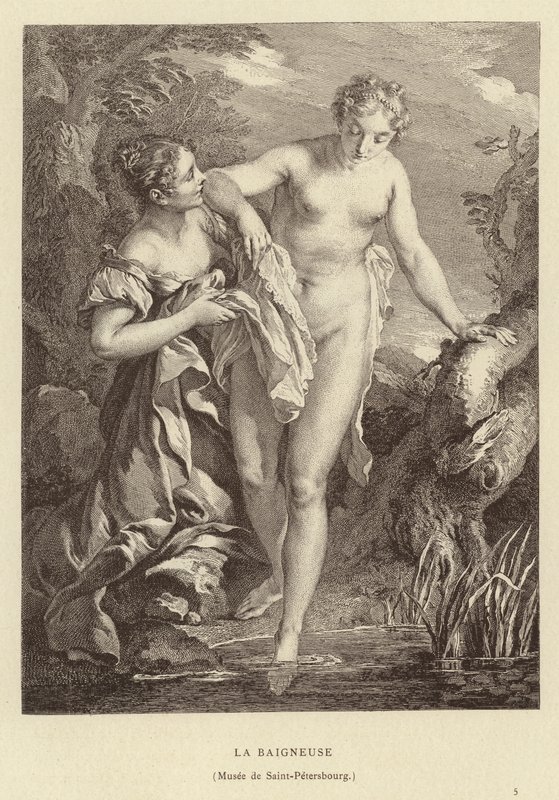 De badende door Francois (after) Boucher