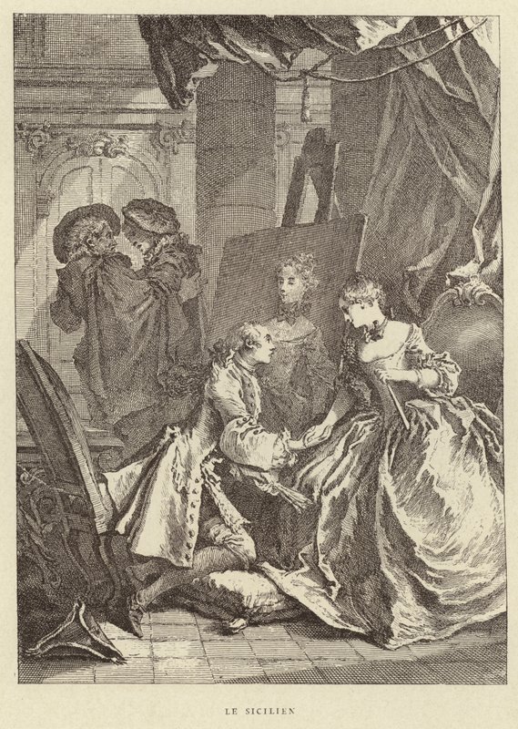 De Siciliaan door Francois (after) Boucher