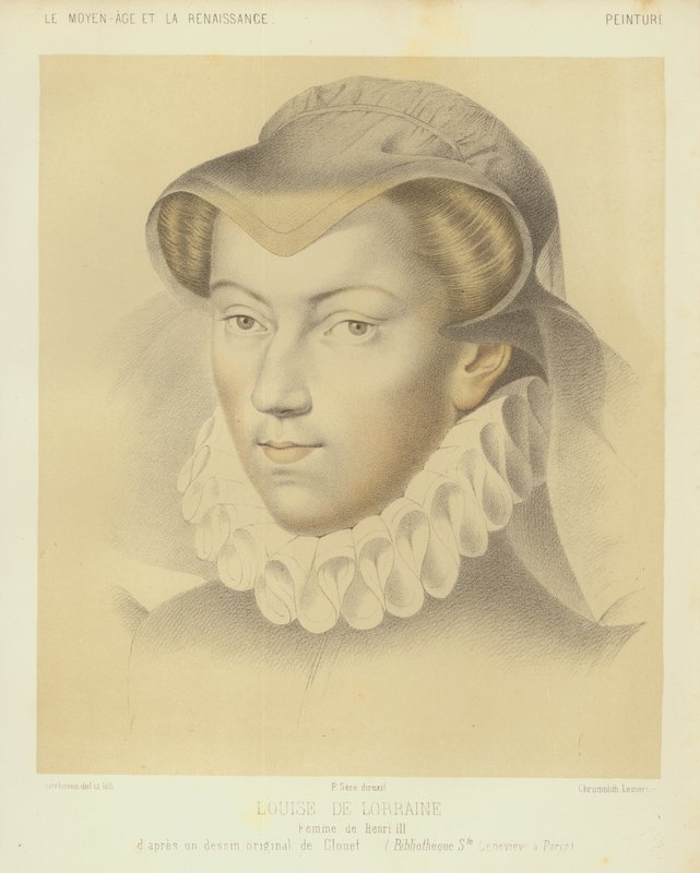 Louise van Lotharingen, vrouw van koning Hendrik III van Frankrijk door Francois (after) Clouet