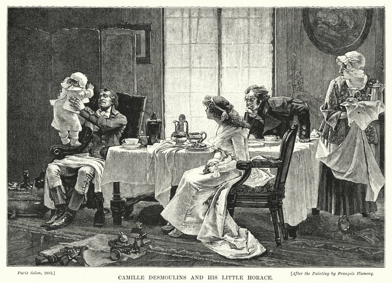 Camille Desmoulins en zijn kleine Horace door Francois Flameng