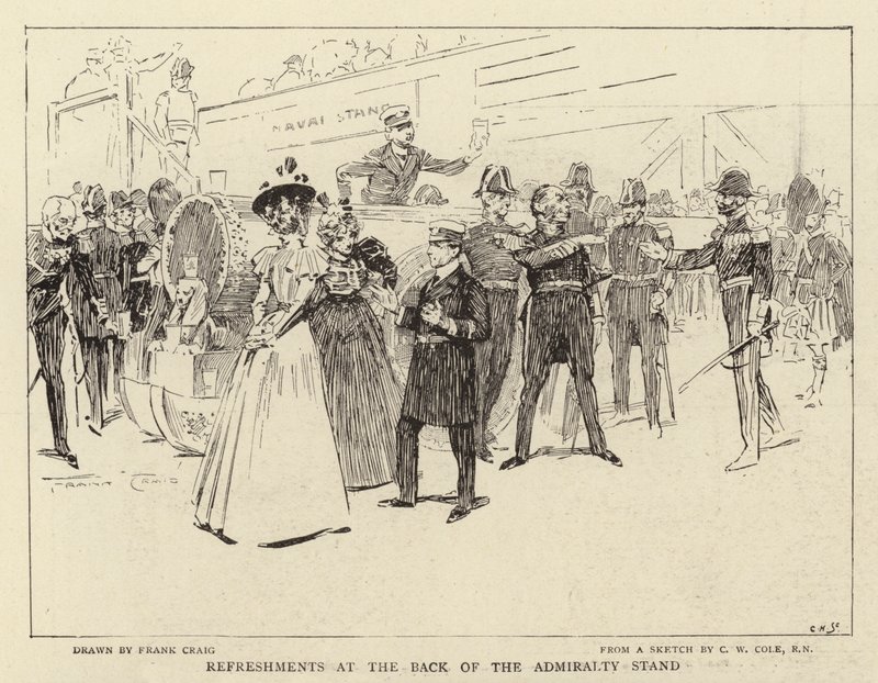 Verfrissingen achter de Admiraliteitsstand door Frank Craig