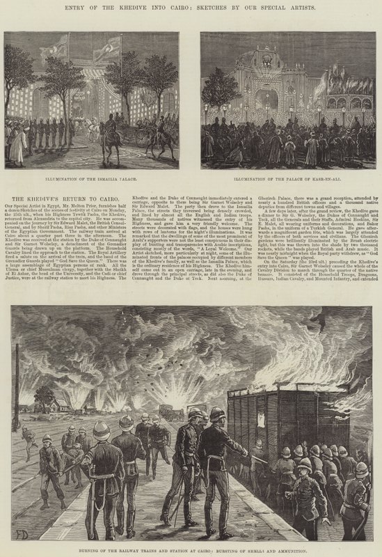 De intocht van de Khedive in Caïro door Frank Dadd