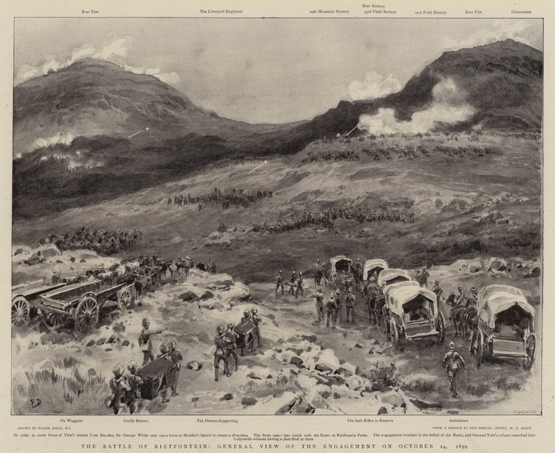 De Slag bij Rietfontein, Algemeen Overzicht van de Gevechten op 24 oktober 1899 door Frank Dadd