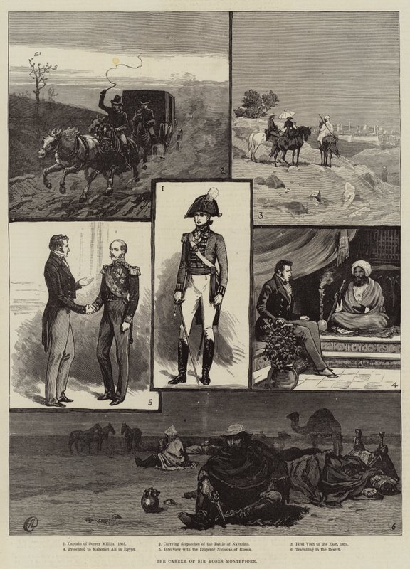 De carrière van Sir Moses Montefiore door Frank Dadd