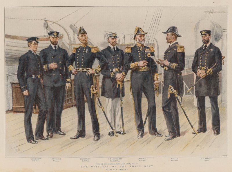 De officieren van de Koninklijke Marine door Frank Dadd