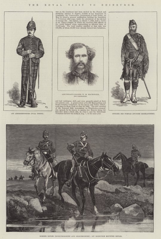 Het Koninklijk Bezoek aan Edinburgh door Frank Dadd