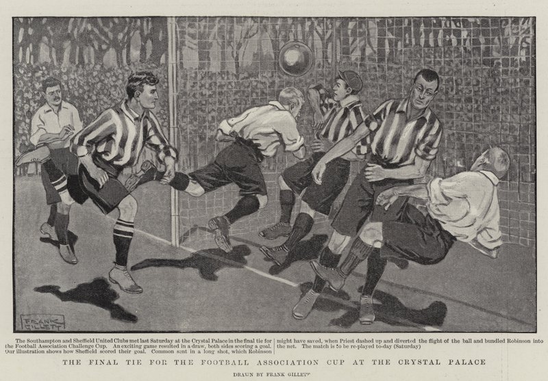 De finale voor de voetbalbeker van de Football Association in het Crystal Palace door Frank Gillett