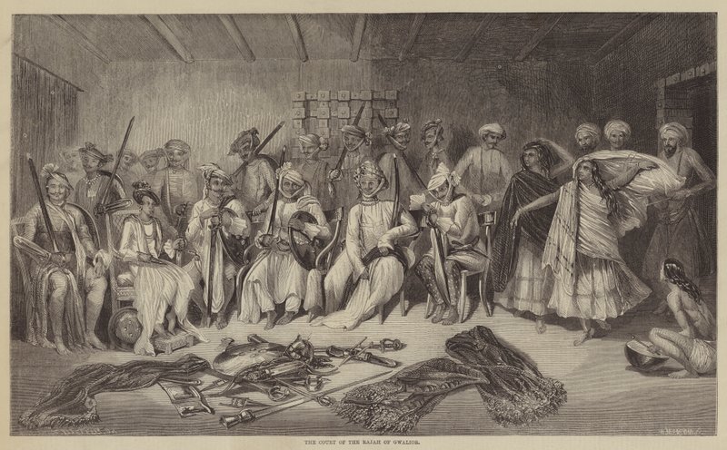 Het Hof van de Radja van Gwalior door Frank Vizetelly