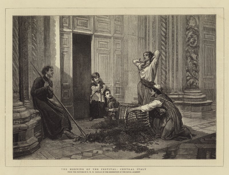 De ochtend van het festival, Centraal-Italië door Frank William Warwick Topham