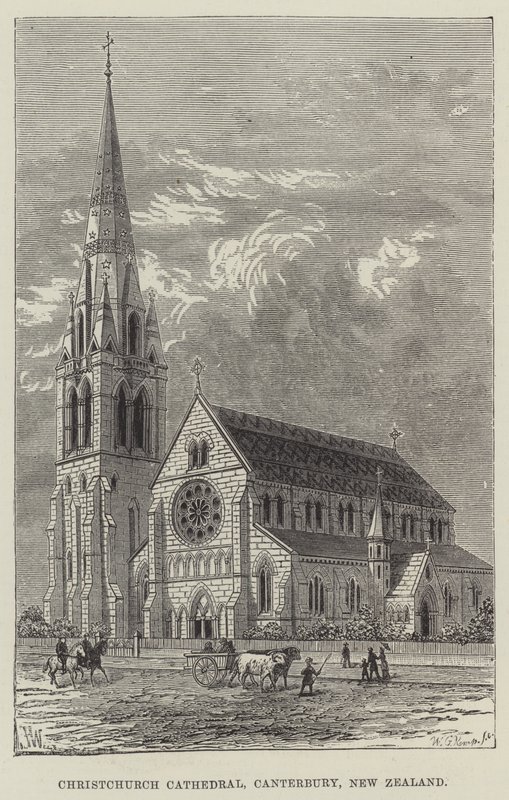 Christchurch Cathedral, Canterbury, Nieuw-Zeeland door Frank Watkins