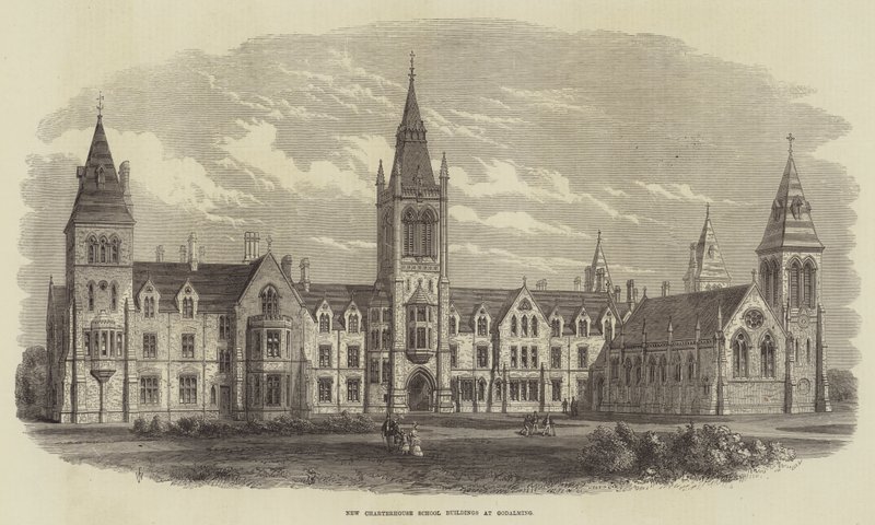 Nieuwe gebouwen van de Charterhouse School in Godalming door Frank Watkins
