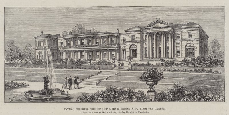 Tatton, Cheshire, het Landgoed van Lord Egerton, Uitzicht vanuit de Tuin door Frank Watkins