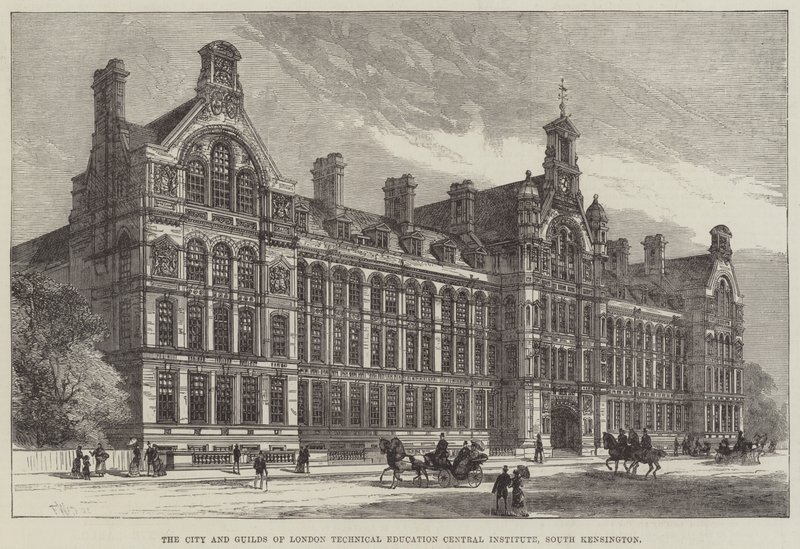 Het City and Guilds of London Technical Education Central Institute, South Kensington door Frank Watkins