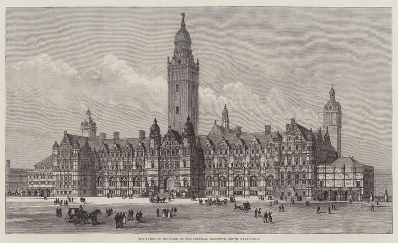 Het Voorgenomen Gebouw van het Imperial Institute, South Kensington door Frank Watkins