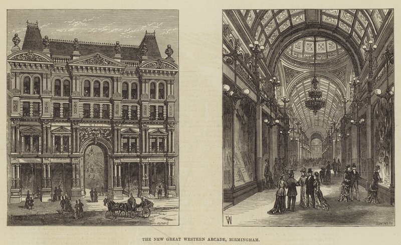 De Nieuwe Great Western Arcade, Birmingham door Frank Watkins
