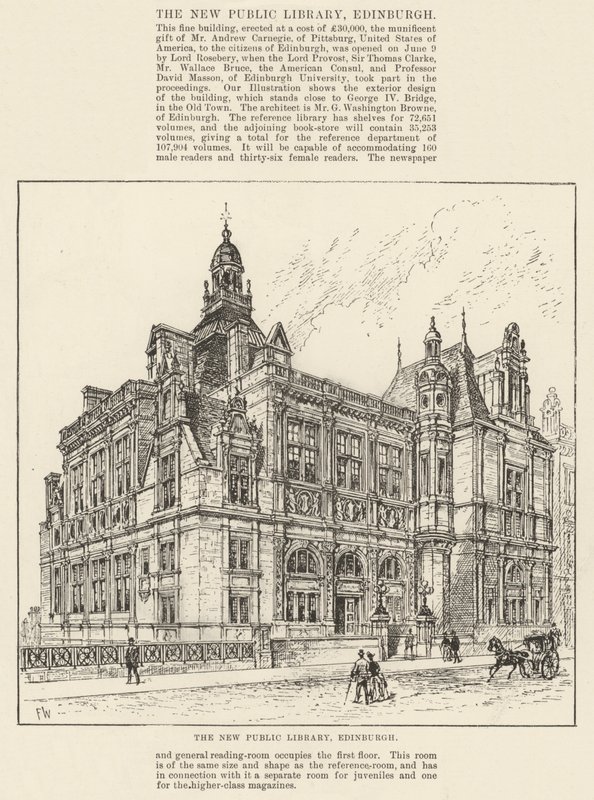 De nieuwe openbare bibliotheek, Edinburgh door Frank Watkins