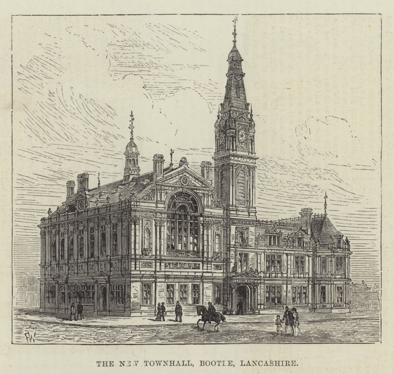 Het nieuwe stadhuis, Bootle, Lancashire door Frank Watkins