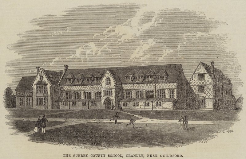 De Surrey County School, Cranley, nabij Guildford door Frank Watkins