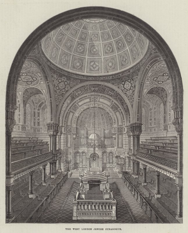 De West-Londense Joodse Synagoge door Frank Watkins
