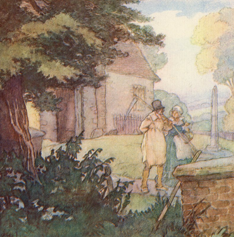 Illustratie voor The Scholar-Gipsy door Matthew Arnold door Frank Adams