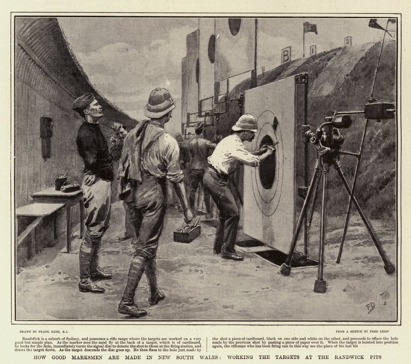 Hoe Goede Schutters worden gemaakt in Nieuw-Zuid-Wales, het werken met de Doelen bij de Randwick Pits door Frank Dadd