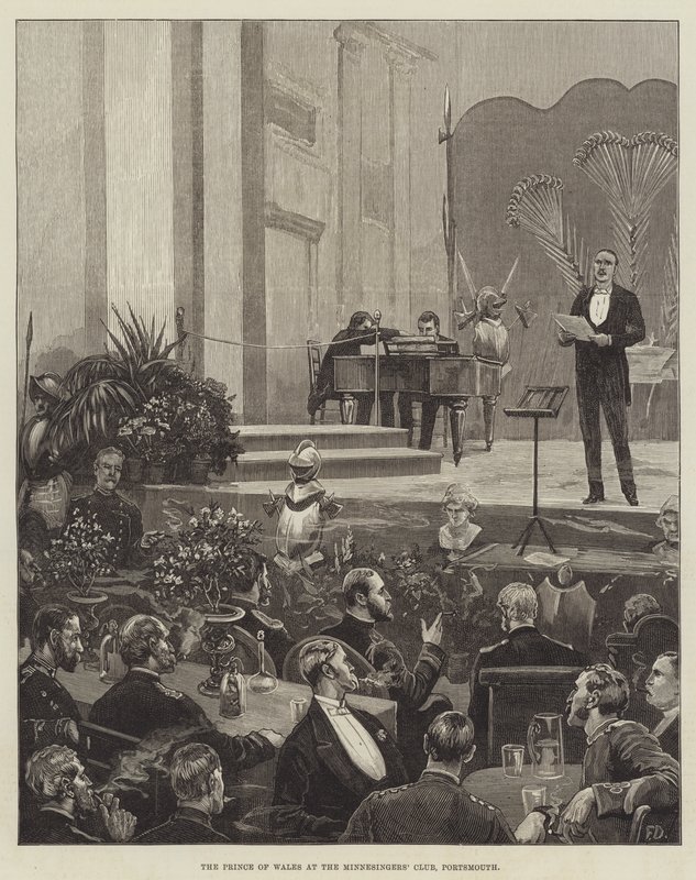 De Prins van Wales bij de Minnesingers