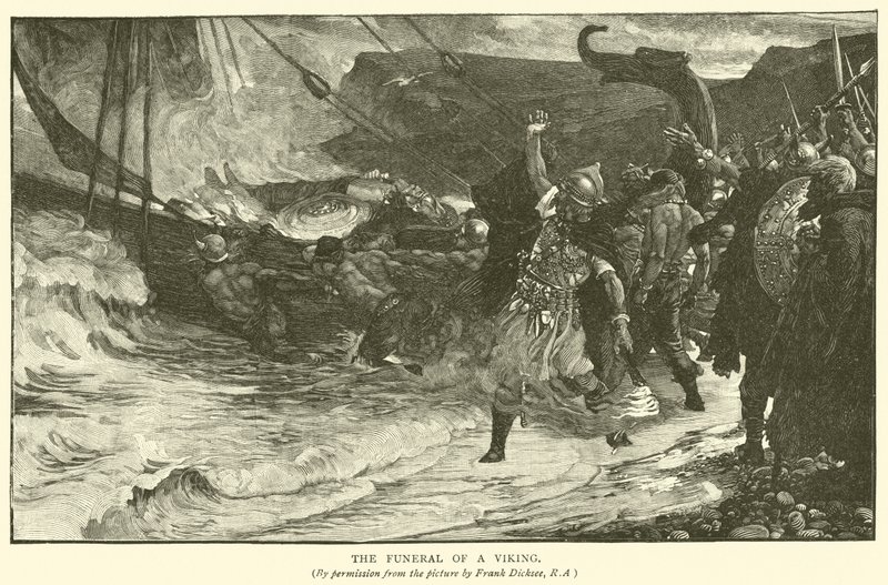 De Begrafenis van een Viking door Frank Dicksee