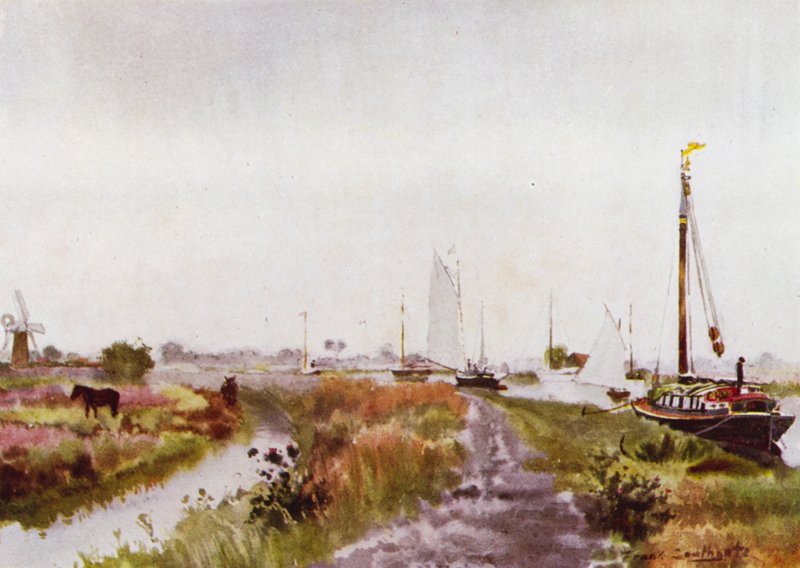 Norfolk Broads: Beneden Potter Heigham door Frank Southgate