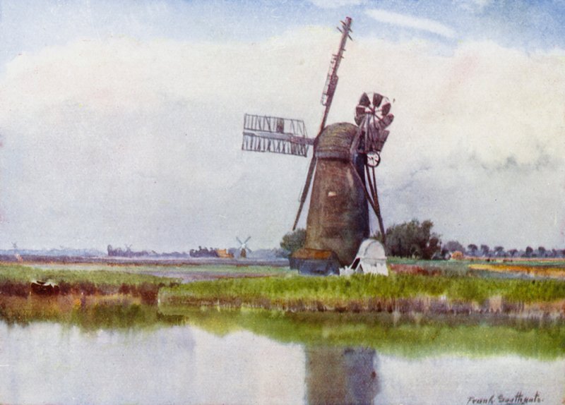 Norfolk Broads: Molenland boven Stokesby door Frank Southgate