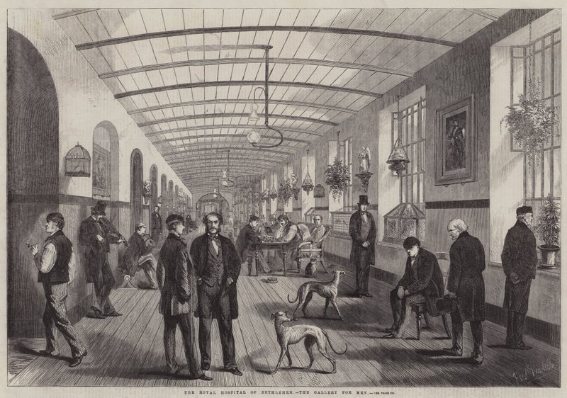 Het Koninklijk Ziekenhuis van Bethlehem, de Galerij voor Mannen door Frank Vizetelly