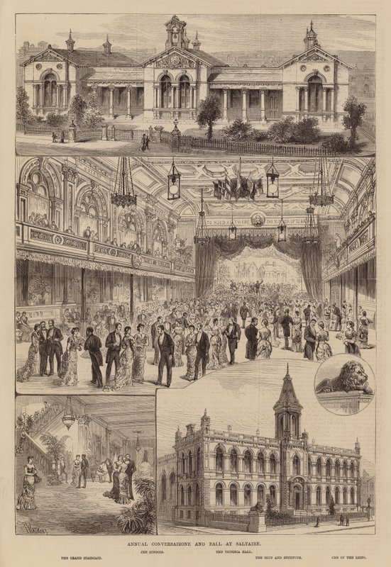 Jaarlijkse Conversatie en bal in Saltaire, Yorkshire door Frank Watkins