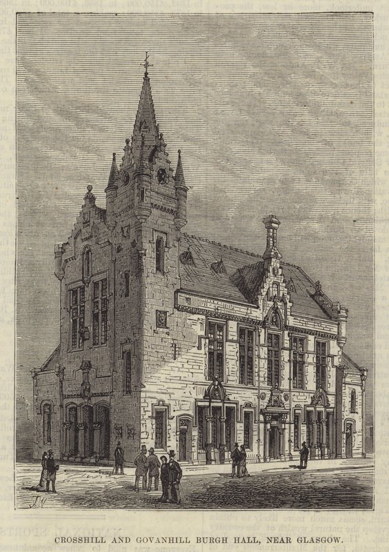 Crosshill en Govanhill Burgh Hall, nabij Glasgow door Frank Watkins