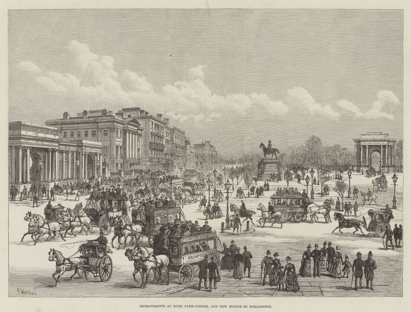 Verbeteringen bij Hyde Park-Corner en Nieuw Standbeeld van Wellington door Frank Watkins