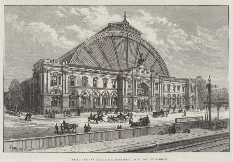 Olympia, de Nieuwe Nationale Landbouwhal, West Kensington door Frank Watkins